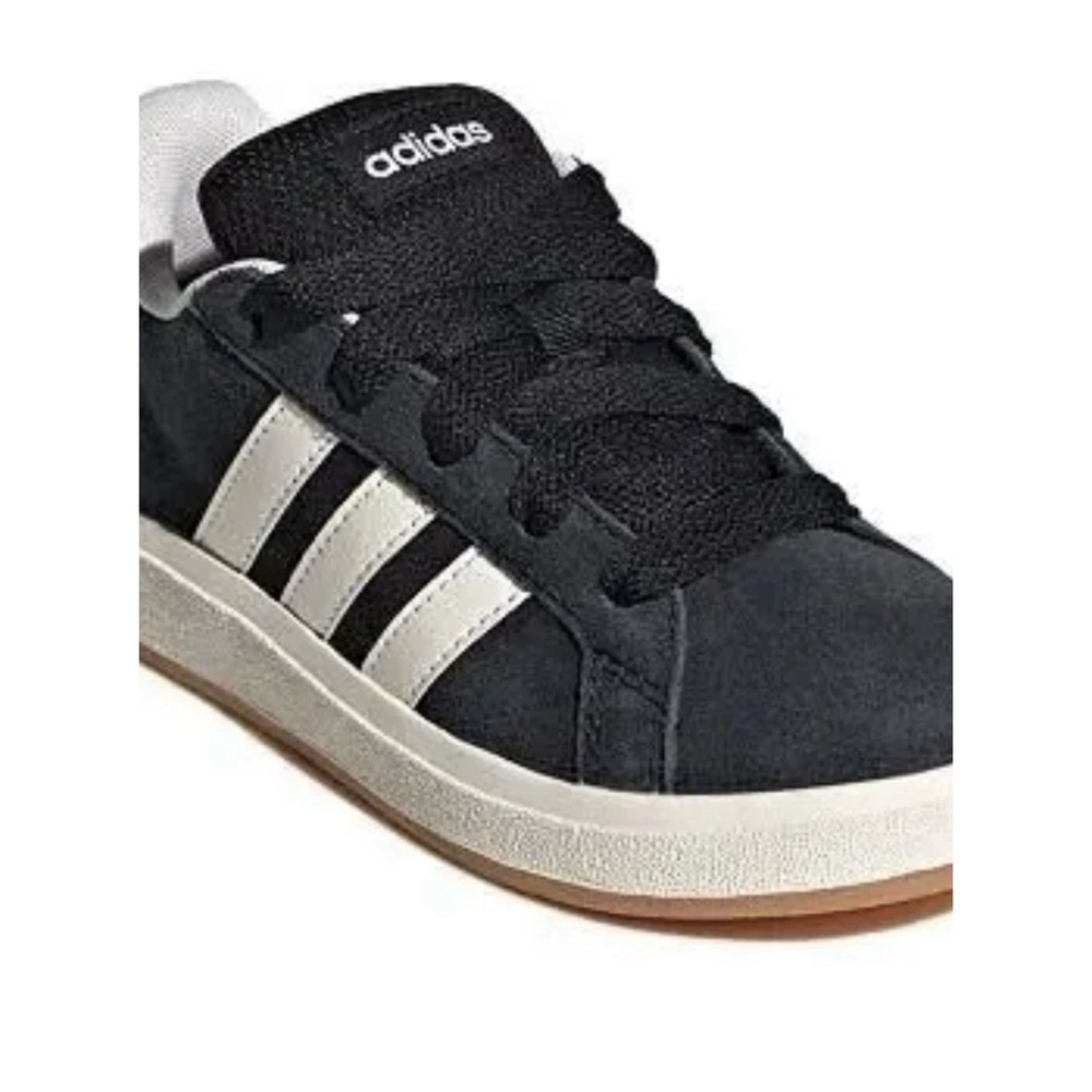 "NEW" adidas Teens Black/White Low Top Lace Up Athletic Sneakers